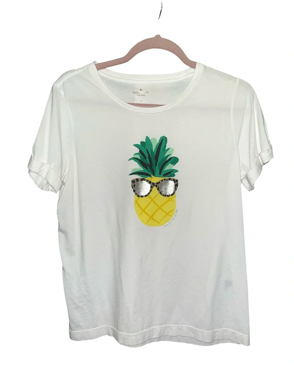 KATE SPADE BROOME STREET PINEAPPLE SHADES T-SHIRT